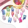 Cuentas de Acrílico Transparente con Chapado de Color de 6 mm con Agujero Grande Letras Inglesas Cuentas Sueltas para Accesorios de Joyería DIY Pulsera Collar