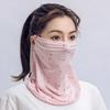 Verano Nuevo Transpirable Seda de Hielo Mascarilla Protectora Solar Ciclismo Sombrilla Anti-UV Cara Kini Cuello Integrado Mascarilla Protectora Solar