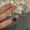 Colar de trevo da sorte grande de luxo Fanjia para mulheres, banhado a ouro 18k, cheio de diamantes, corrente de clavícula moderna e única