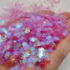 En stock Lentejuelas de hadas de color transparente Estrella de cinco puntas Amor Lindas cuentas Parche para decoración de uñas Relleno hecho a mano DIY