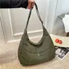 Bolso de sensación perezosa y relajada para mujer 2026 nuevo bolso tote de gran capacidad de moda bolso de hombro único para clase, viaje, bolso cruzado