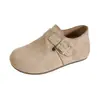 ¡Aumento de altura oculto! Mocasines retro cuadrados tallados para mujer, nuevos zapatos de estilo británico para otoño e invierno, cuero negro