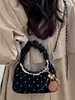Bolsa de Mão Estilo Coreano Transfronteiriça de Nicho com Estampa de Leopardo para Mulheres Outono 2026 Nova Elegante Plissada de Luxo Leve para Ombro Transversal