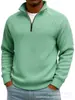 Amazon Cross-border Novo Outono Inverno Europeu e Americano Comércio Exterior Independente Masculino Casual Zíper Gola Alta Manga Longa Moletom Pulôver