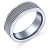 Anillo de malla retro de titanio con explosión transfronteriza de Canding, anillo de dedo simple tejido a la moda de acero inoxidable, joyería