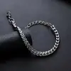 Pulsera de Acero de Titanio Estilo Hip-Hop Agresivo para Hombre Estilo César Acero Inoxidable Europeo y Americano Ajustable Estilo Hong Kong Versátil Estilo Retro No se Cae
