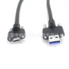 Cable de Extensión de Alimentación y Datos Personalizado USB-A m 0.15kg Lateral con Tornillos a Tipo-C m con Tornillos en Ambos Lados