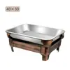Bandeja Rectangular de Acero Inoxidable para Asar Pescado para Uso Doméstico, Plato Comercial para Mariscos, Parrilla de Carbón, Horno de Carbón para Asar Pescado