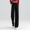 Calça LULU de Modal Cupro para Primavera e Outono para Mulheres, Nova Calça Casual Confortável Elástica de Cintura Alta Emagrecedora Anti-Rugas para Mulheres Baixas