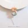 Vela de aniversário digital degradê personalizada criativa colorida doce bolo crianças adulto festa atmosfera decoração ornamentos