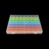 Caja de almacenamiento organizadora de cuentas para uñas de diamante, cuadrícula sin hilos, sin fugas, caja de joyería de diamante, caja de plástico con tapa abatible desmontable, ensamblada