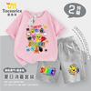 Nuevo Set de Ritmo Musical Sprunki Camiseta Ropa para Niños Manga Corta Verano Holgada Tallas Mediana y Grande Tops para Niños