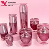 Frascos de Loção Cosmética de Alta Gama com Conjunto de Diamantes Grandes em Estoque do Fabricante 15/30/50g Potes de Creme Rosa de Alta Gama