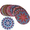 Cojín para Esterilla de Yoga Numbwin Redondo de 35 cm Esterilla de Rodillas para Fitness Patrón Colorido Step In-Situ Esterilla para Trotar Transfronterizo