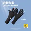 Luvas de Seda de Gelo Proteção Solar Estilo Fino Feminina Verão Anti-UV Respirável Luvas de Ciclismo Sem Dedos Tela Sensível ao Toque Patinete Elétrico