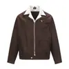 AW1602 High Street Estilo Americano Outono/Inverno Unissex Desconstruído Falso Design de Duas Peças Jaqueta Masculina Modelagem Solta Gola Alta Roupa Externa