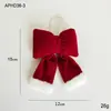 Nuevo Lazo Borgoña de Terciopelo para Navidad Decoración Colgante de Tela para Árbol de Navidad Decoración de Atmósfera para Centro Comercial