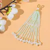Borlas de cuentas Xiaomi, borlas de cuentas de arroz, llavero estilo chino tradicional Hanfu, colgante pequeño, accesorios hechos a mano DIY, adornos de jade