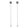 Brincos de Argola com Design Nicho Estilo Ins Coreano Flor de Rosa com Fio de Titânio para Brincos de Moda Feminina