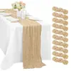 Amazon Bali Chifón Arrugado Mantel Individual, Mantel de Gasa Semitransparente, Mantel de Boda Estilo Bohemio Festivo