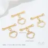 Broche Ruyi Ot Chapado en Oro de 14 Quilates Estilo Chino Gancho Pequeño de Nariz de Elefante Accesorios Conectores para Pulseras de Joyería Hecha a Mano DIY