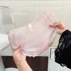 Champagne Rose~Calcinha de renda bordada sexy estilo francês para mulheres, malha respirável de puro desejo com fundo 100% algodão calcinhas femininas
