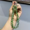 Cadena de Cristal con Cuentas Hecha a Mano para Teléfono Móvil de Celebridad de Internet para Mujeres, Llavero Exquisito y de Alta Gama Junta de Llavero Cadena Corta para Colgar el Teléfono Móvil en la Muñeca