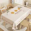 Mantel tipo piel de cordero, impermeable y a prueba de aceite, lavable, tapete rectangular para mesa, sensación de lujo ligero y alta gama, mantel de PVC para mesa de café