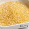 Super-Excelente 2 mm Hielo Imitación Jade Núcleo Teñido Vidrio Cuentas de Arroz Imitación Checo Crema Vidrio Cuentas para Pulsera Anillo DIY