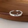 Anel Quadrado Minimalista Versátil para Mulheres, Anéis Finos Empilháveis, Anel Aberto Único Estilo Fashion Ins, Tendência de Anel para Dedo Indicador de Nicho