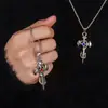 Collar de Cadena de Acero de Titanio de Moda Transfronterizo para Hombres, Colgante de Espada Serpiente Elegante y Audaz, Cadena de Suéter de Celebridad de Internet para Accesorios de Mujer