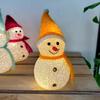 Nueva lámpara solar de césped navideña muñeco de nieve de arroz EVA LED jardín jardín paisaje iluminación de piso