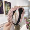 Coréia Dongdaemun Atacado Pérola Hairband High-end Diamante-incrustado cabelo Gruta Wide Side Twist Trança Headband faixa de cabelo