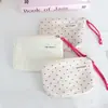 Monedero de lunares estilo coreano Ins, Bolsa pequeña portátil con cordón, Bolsa de almacenamiento multifuncional, Bolso de mano exquisito de alto valor para mujer