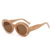 Gafas de sol ovaladas con diamantes incrustados 5261, modernas y de estilo nicho, para chicas atractivas, dulces, geniales, a la moda, estilo hip hop, lindas y resistentes a los rayos UV.