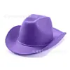Sombrero de Vaquero con Borde Rosa, Sombrero de Vaquero Blanco con Borde Listo de Fábrica, Sombrero de Vaquero Negro con Borde Marrón Dick