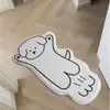 Tapete Irregular Simples Cãozinho de Leite Quarto Cashmere Espesso Lavável Tapete para Baia de Janela Cabeceira