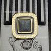 Bolsa quadrada flanela diamante óleo botão terno suéter camisa casaco feminino joias estilo celebridade botão de metal
