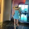 Traje de Baño Enterizo de Punto Coreano de Moda para Mujer, 5 Colores, Venta al por Mayor, Nuevo Estilo, Espalda Descubierta, de Atar, Cintura Alta, Cubre Vientre, Conservador, Estilo Falda