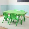 Mesas y Sillas para Jardín de Infancia, Juego de Mesa Infantil, Mesa de Juguetes para Bebé, Escritorio de Plástico Doméstico para Aprender, Silla Pequeña Rectangular
