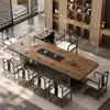 Nueva Mesa de Té de Pizarra con Textura de Madera Estilo Chino 2026 Modelo Nuevo Gama Alta Hervidor Integrado Estación de Té Totalmente Automática para Oficina