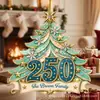 Adornos 2026 Tema Patriótico Transfronterizo Adornos de Árbol de Navidad Acrílicos Decoración 250º Aniversario de la Fundación de los Estados Unidos