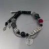 Pulsera de Pintura a Tinta con Cuentas Espíritu de la Montaña, Diseño Coordinado con Cuentas de Vidrio, Diseño de Estilo Antiguo de Nicho, Pulsera de Amistad para Pareja, Joyería para el Festival del Bote del Dragón
