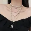 Collar con Colgante de Hebilla de Herradura Estilo Vintage Europeo y Americano Cadena para Clavícula Apilable de Múltiples Capas Temperamento Accesorios de Perlas Nuevos 2026 para Mujer