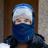 Protección Auditiva para Ciclismo de Invierno Máscara de Ojos a Prueba de Viento Gorro de Algodón Lei Feng Grueso Caliente para Hombre Protección para Mujer
