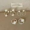 Pendientes de Perla de Algodón Casuales y Versátiles para Mujer, Nicho de Alta Gama con Estilo, Pendientes y Aretes Exquisitos de Moda Tendencia Versátiles