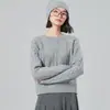 [100% Lana] Suéter de Punto Básico Cálido Casual de Cable con Cuello Redondo para Otoño e Invierno, Prenda Base para Mujer, Suéter de Lana
