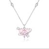 Dulce collar de planeta de amor para niña, cadena de clavícula de amor rosa de lujo ligero para mujer, regalo de cumpleaños, Día de San Valentín