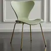 Silla Silla hogar respaldo engrosado lujo ligero plástico moderno minimalista adulto creativo ocio mesa y silla de restaurante
