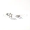 Joias de Liga de Titânio F136 Jiangtitanium Cabeça Coração Estrela Incrustada com Zircônia Corpo de Liga de Titânio G23 Joias para Piercing Brincos